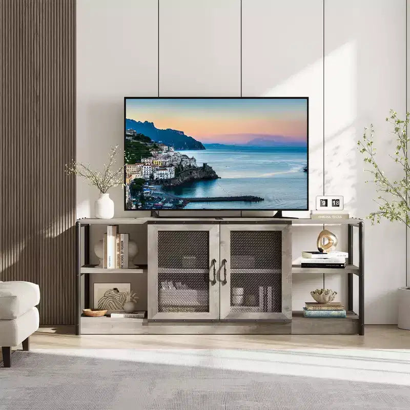 Modern Entertainment Center with Power Outlets TV Stand with Large Drawer for 65/75 Inch TVs, for Living Room, Bedroom