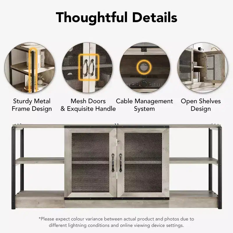 Modern Entertainment Center with Power Outlets TV Stand with Large Drawer for 65/75 Inch TVs, for Living Room, Bedroom