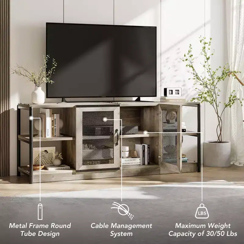 Modern Entertainment Center with Power Outlets TV Stand with Large Drawer for 65/75 Inch TVs, for Living Room, Bedroom