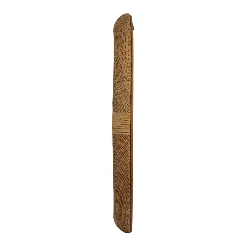 Home Handwoven Rattan Cane Round Wall Mirror, Natural
