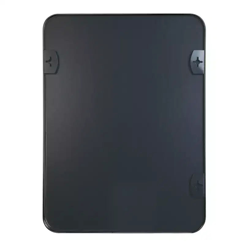Black Metal Framed Rectangular Bathroom Wall Mirror - Stylish & Durable
