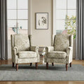 Traditional Wingback Accent Armchair with Nailhead Trim, Set of 2