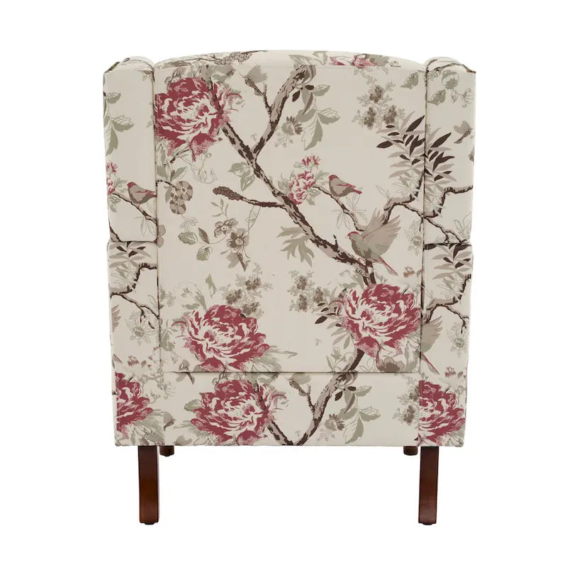 Traditional Wingback Accent Armchair with Nailhead Trim, Set of 2