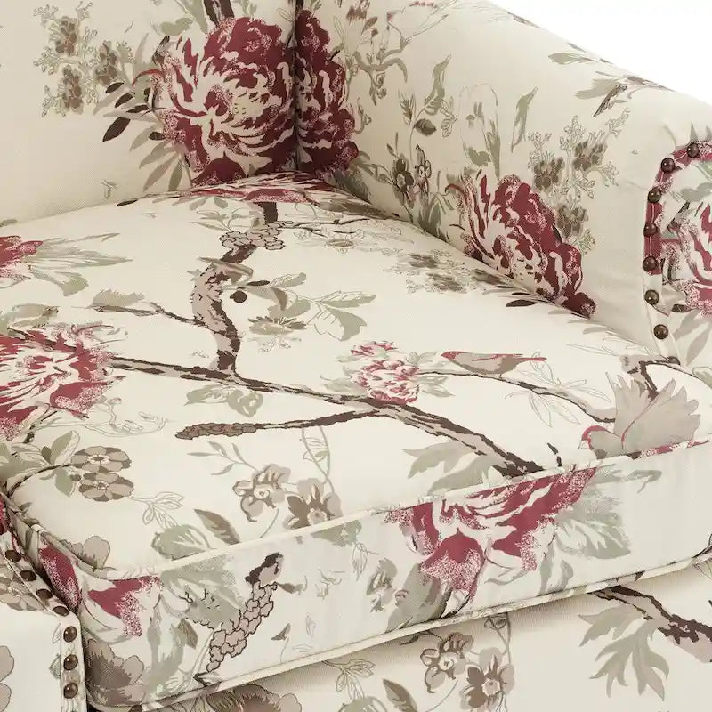 Traditional Wingback Accent Armchair with Nailhead Trim, Set of 2