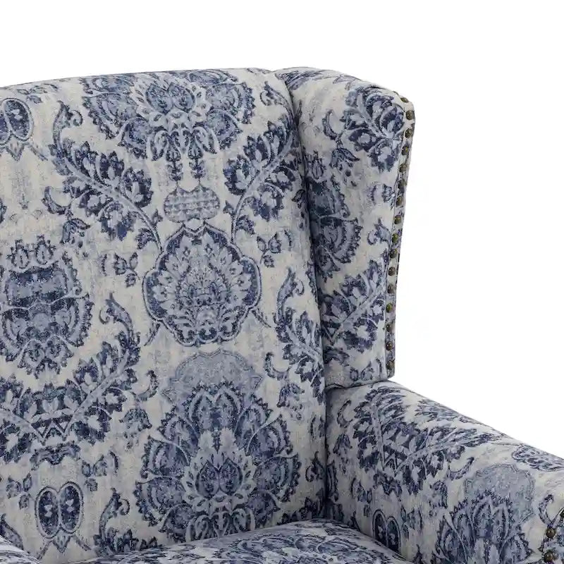 Traditional Wingback Accent Armchair with Nailhead Trim, Set of 2
