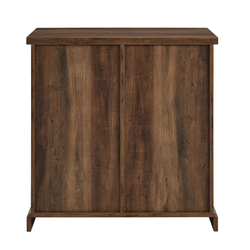 32-Inch Sliding Barn Door Cabinet with Adjustable Shelves