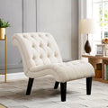 Button Tufted Velvet Accent Chair with Wood Legs, High Back