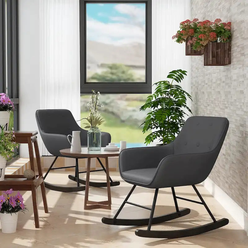 Button Tufted Velvet Accent Chair with Wood Legs, High Back