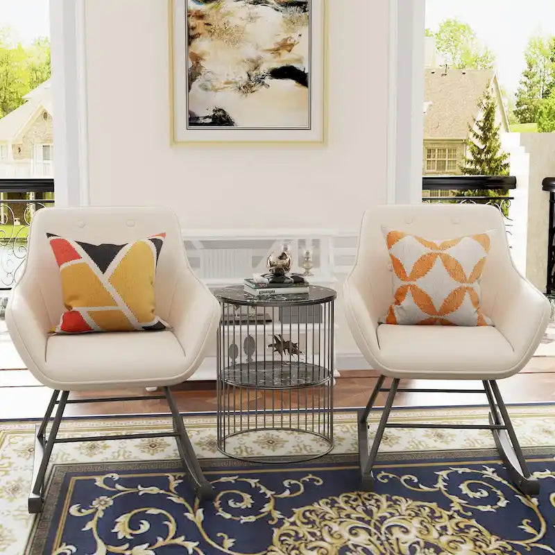 Button Tufted Velvet Accent Chair with Wood Legs, High Back