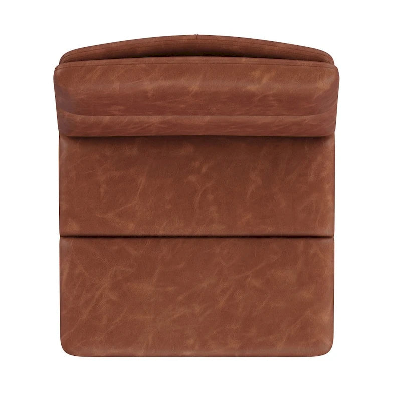 Adjustable Height Bar Stool with Faux Leather Seat and Swivel, Set of 2