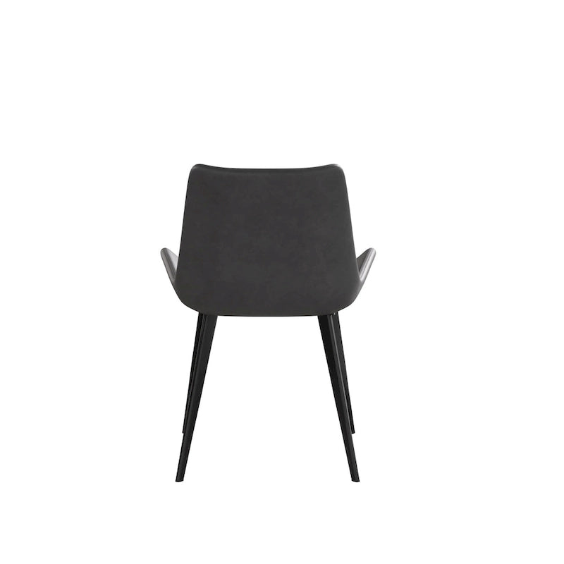 Modern Faux Leather Dining Chair with Metal Legs, Set of 2 or 4