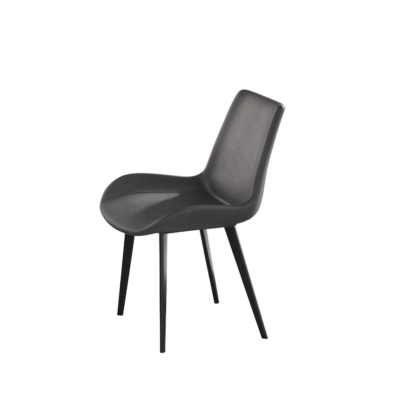 Modern Faux Leather Dining Chair with Metal Legs, Set of 2 or 4
