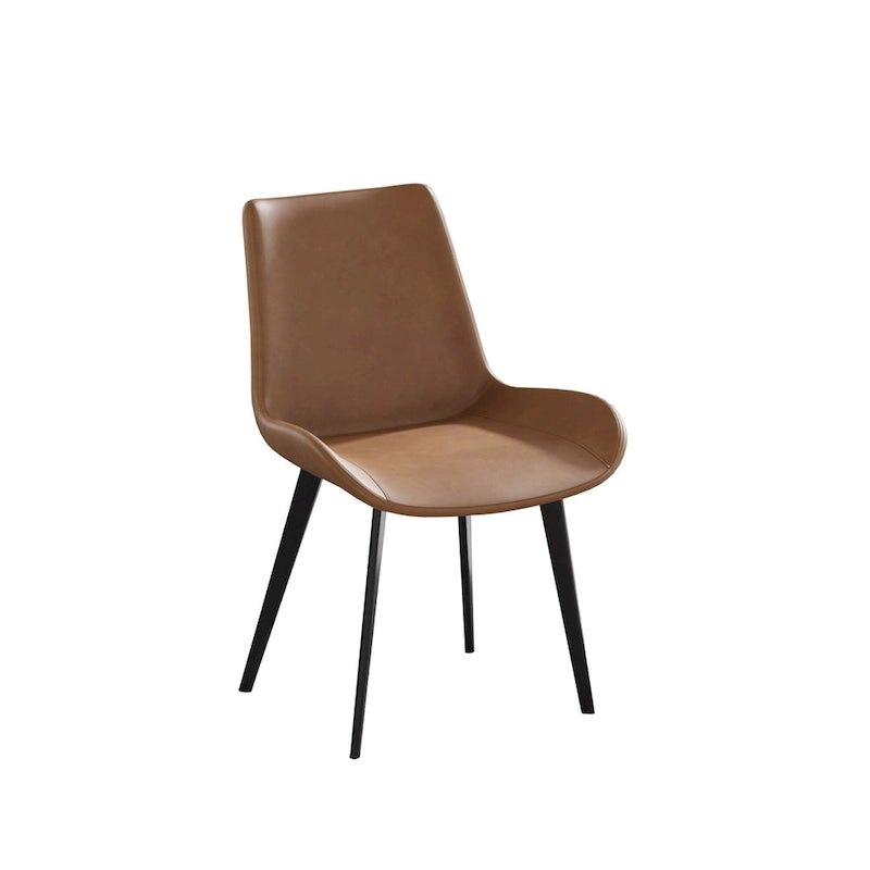Modern Faux Leather Dining Chair with Metal Legs, Set of 2 or 4