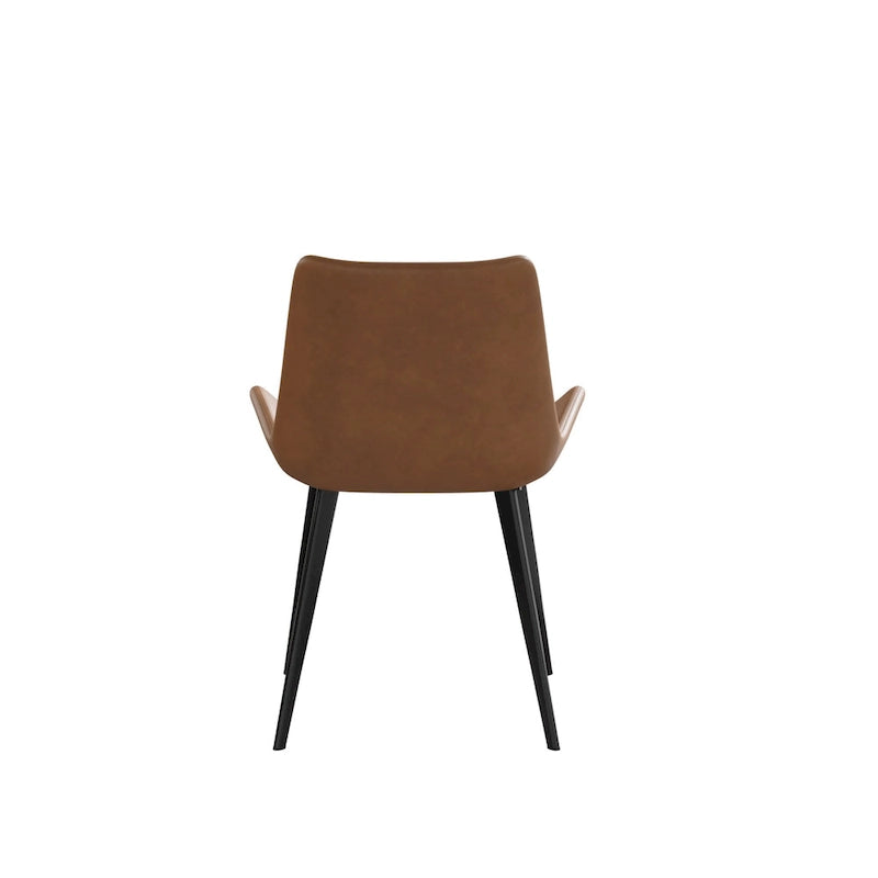 Modern Faux Leather Dining Chair with Metal Legs, Set of 2 or 4