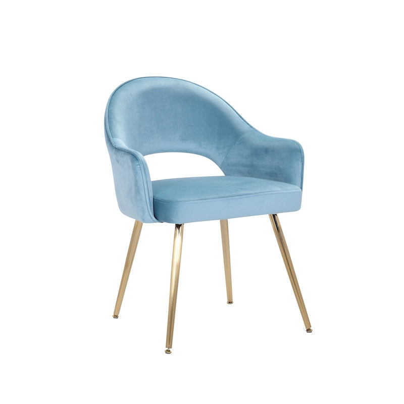 Velvet Dining Chair with Padded Seat, Set of 2