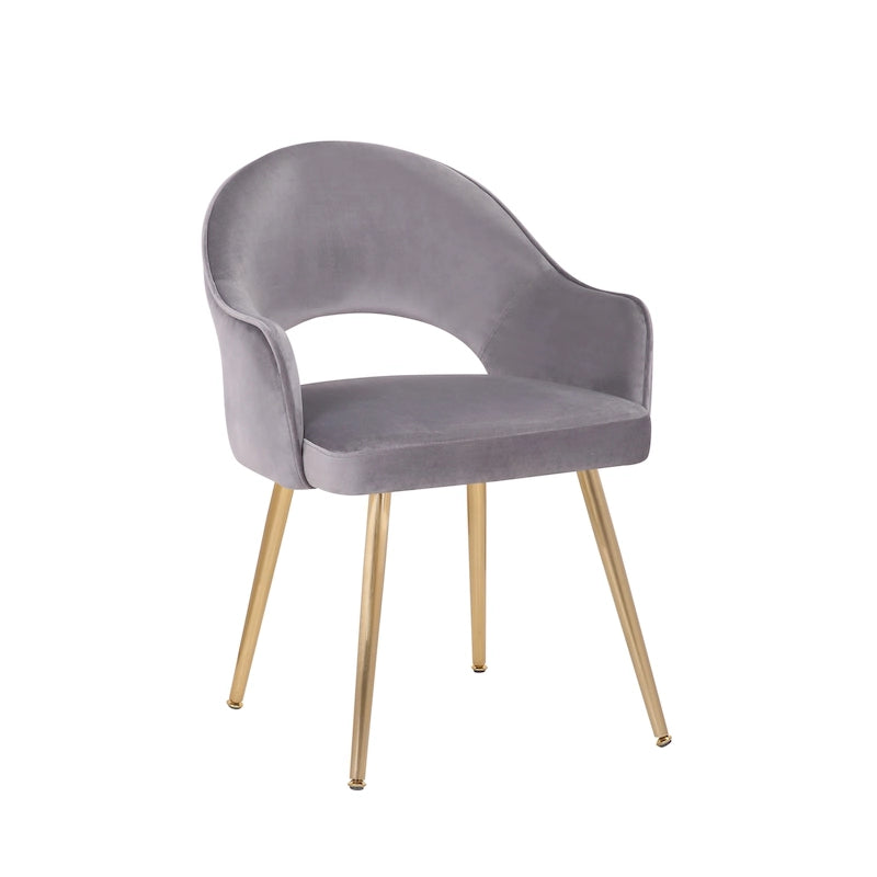 Velvet Dining Chair with Padded Seat, Set of 2