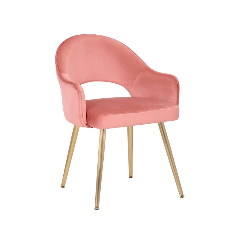 Velvet Dining Chair with Padded Seat, Set of 2