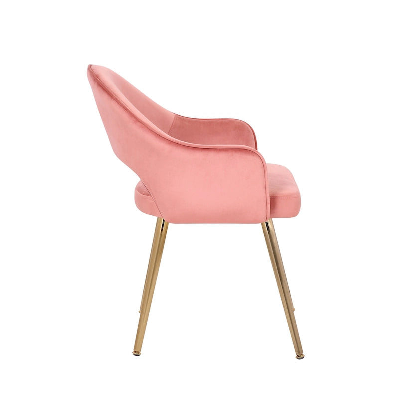 Velvet Dining Chair with Padded Seat, Set of 2