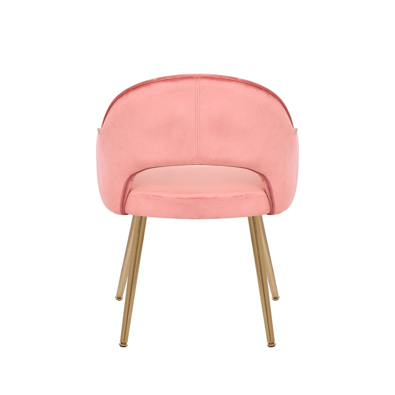 Velvet Dining Chair with Padded Seat, Set of 2