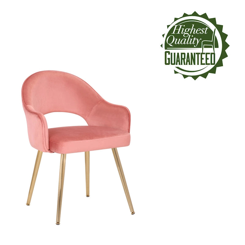 Velvet Dining Chair with Padded Seat, Set of 2