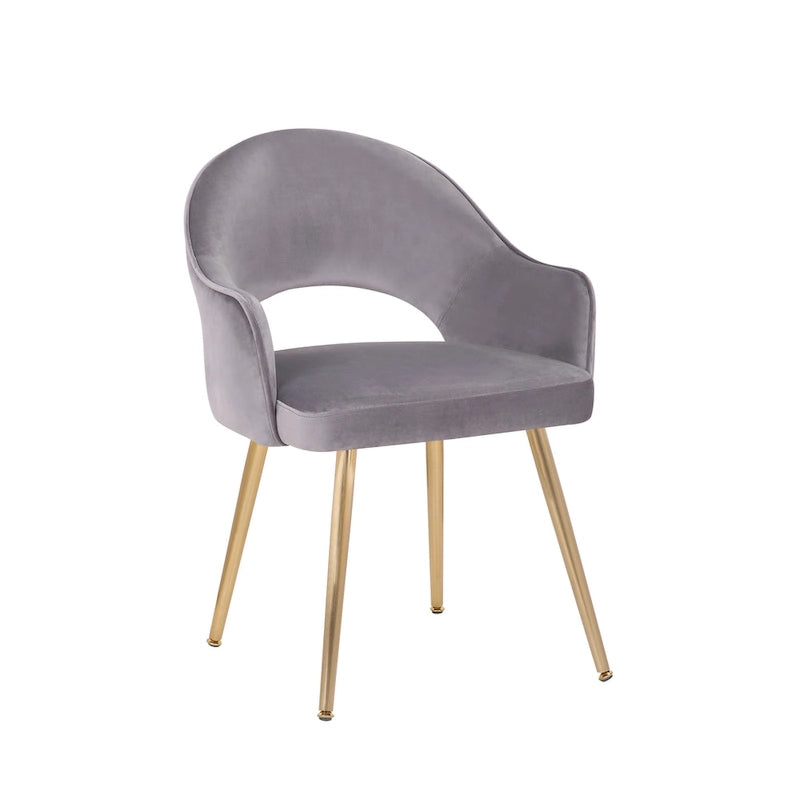 Velvet Dining Chair with Padded Seat, Set of 2