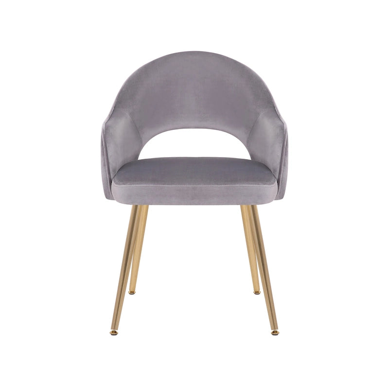Velvet Dining Chair with Padded Seat, Set of 2