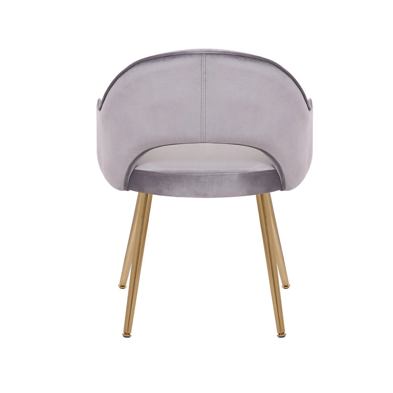 Velvet Dining Chair with Padded Seat, Set of 2