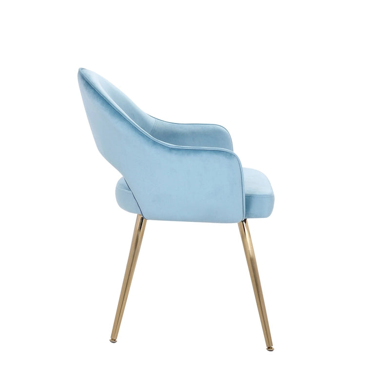 Velvet Dining Chair with Padded Seat, Set of 2