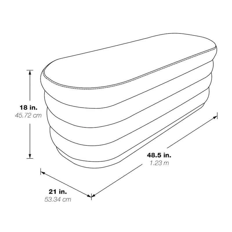 Channel Tufted Storage Bench with Soft-Close Hinge, 48-Inch Wide