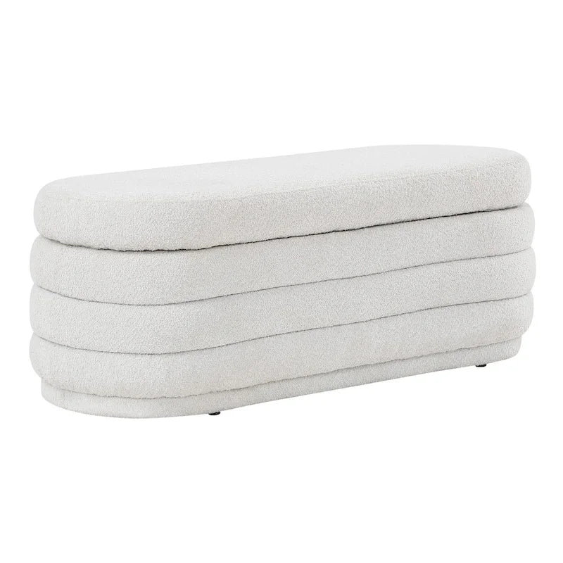 Channel Tufted Storage Bench with Soft-Close Hinge, 48-Inch Wide