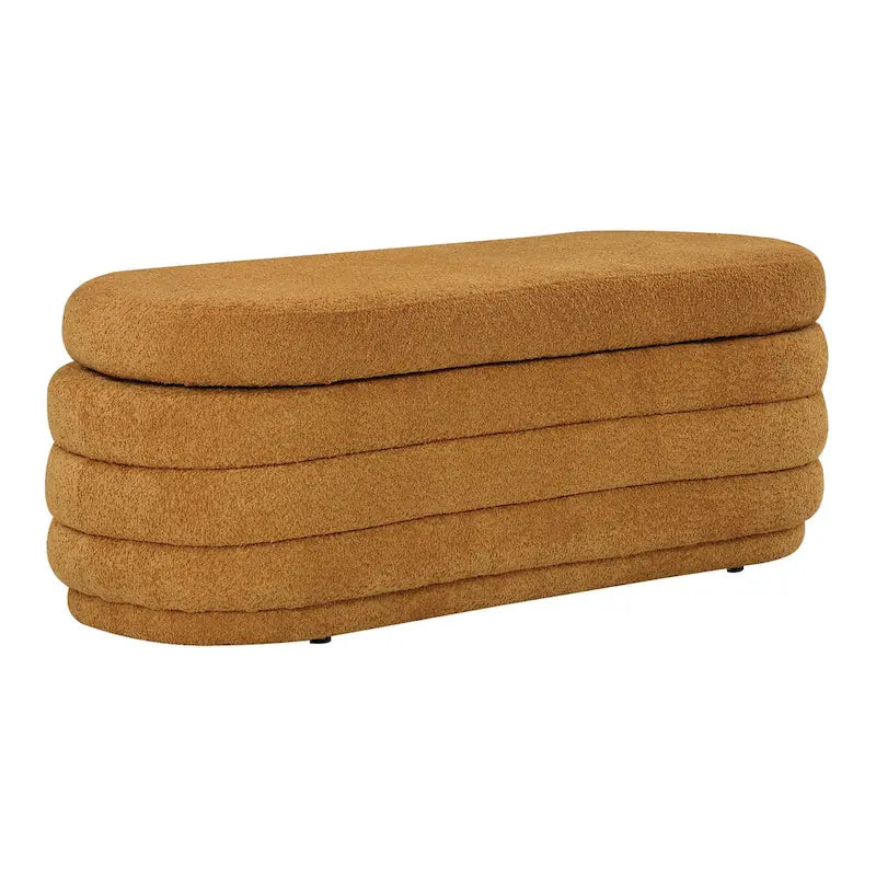 Channel Tufted Storage Bench with Soft-Close Hinge, 48-Inch Wide