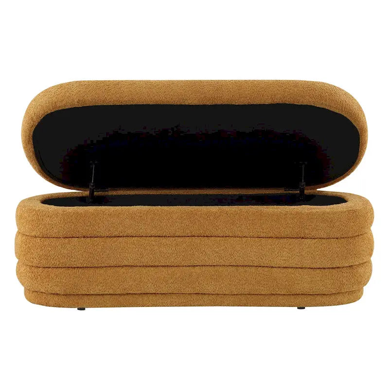 Channel Tufted Storage Bench with Soft-Close Hinge, 48-Inch Wide