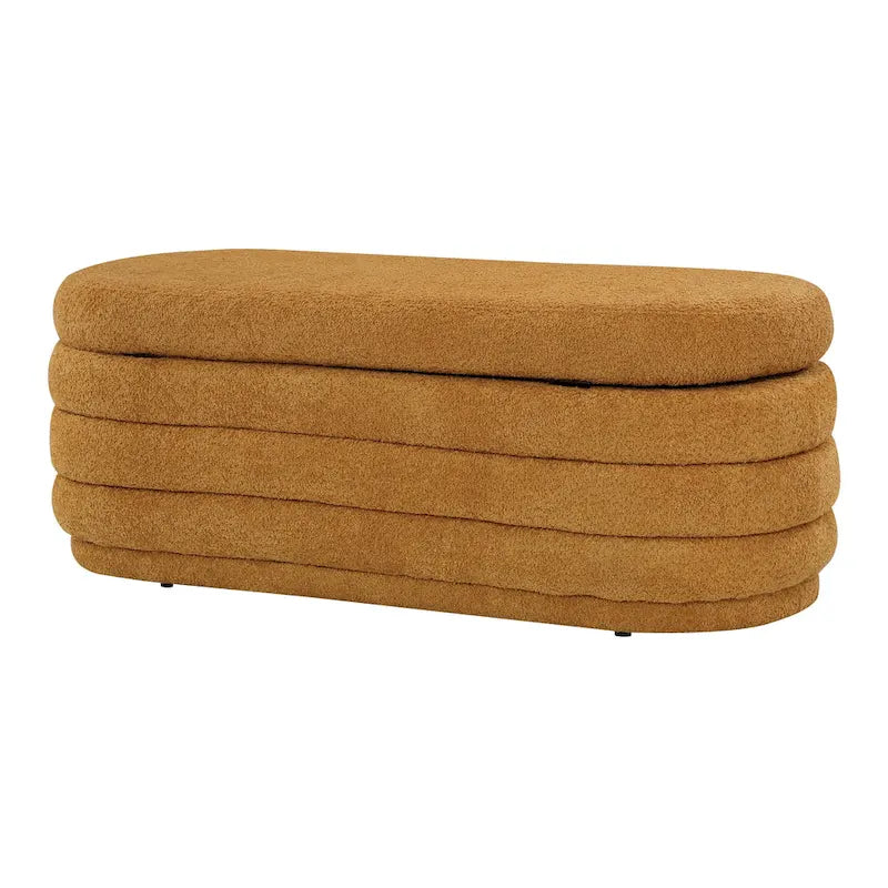 Channel Tufted Storage Bench with Soft-Close Hinge, 48-Inch Wide