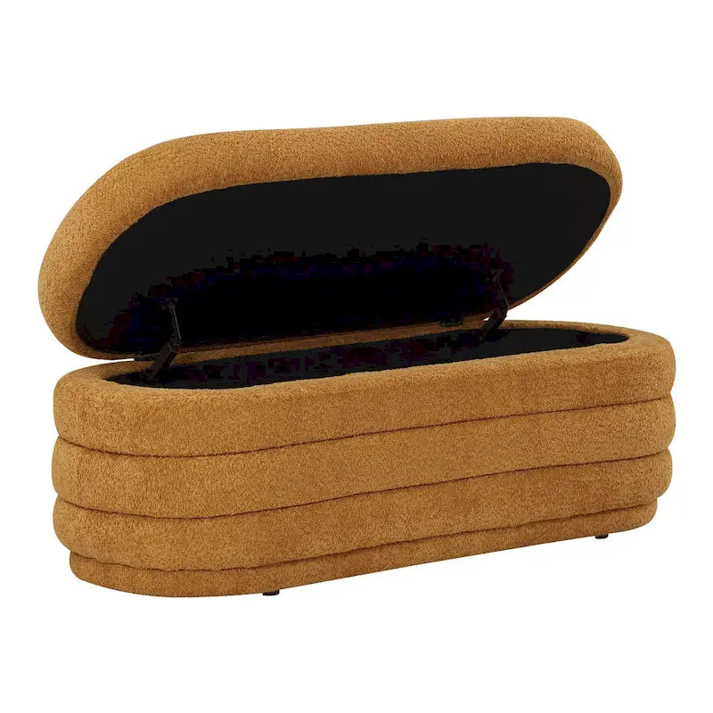 Channel Tufted Storage Bench with Soft-Close Hinge, 48-Inch Wide