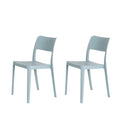 Stackable All-Weather Resin Armless Chair for Indoor and Outdoor, Set of 2