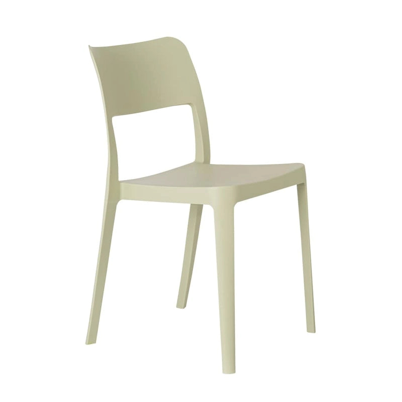 Stackable All-Weather Resin Armless Chair for Indoor and Outdoor, Set of 2