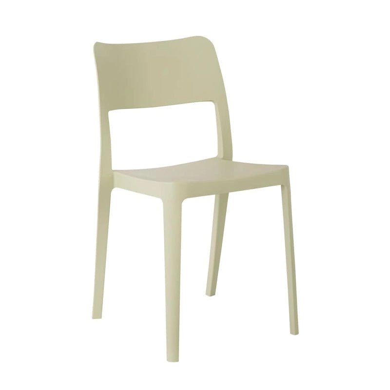 Stackable All-Weather Resin Armless Chair for Indoor and Outdoor, Set of 2