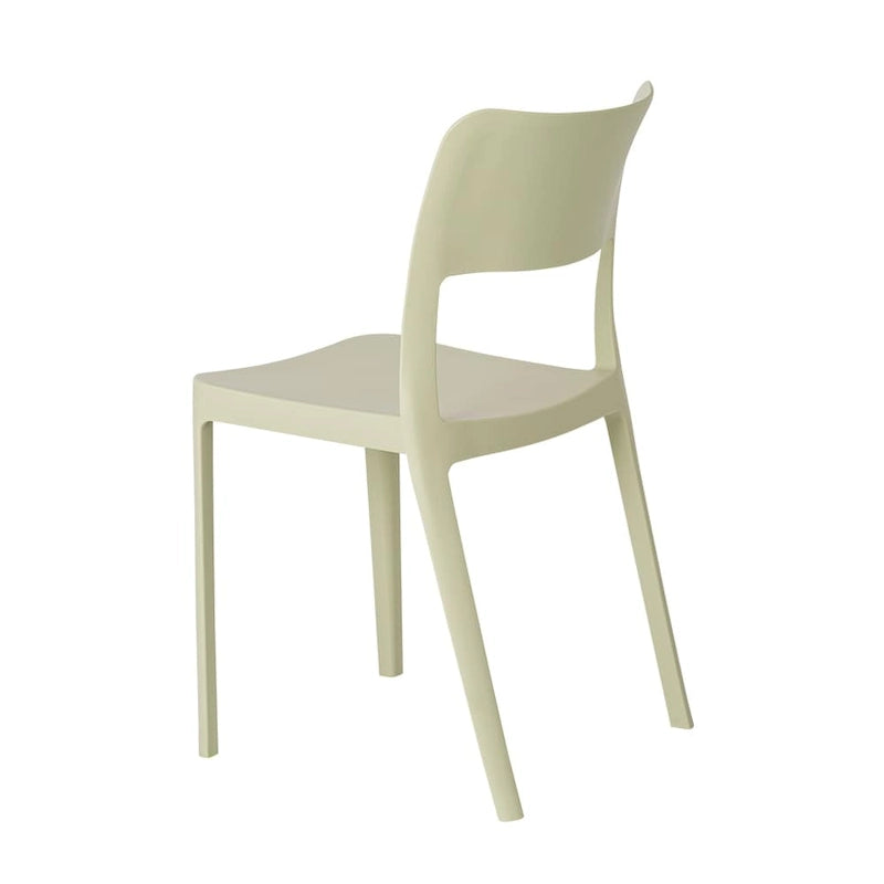 Stackable All-Weather Resin Armless Chair for Indoor and Outdoor, Set of 2