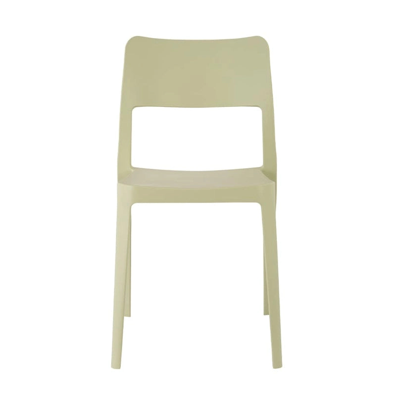Stackable All-Weather Resin Armless Chair for Indoor and Outdoor, Set of 2