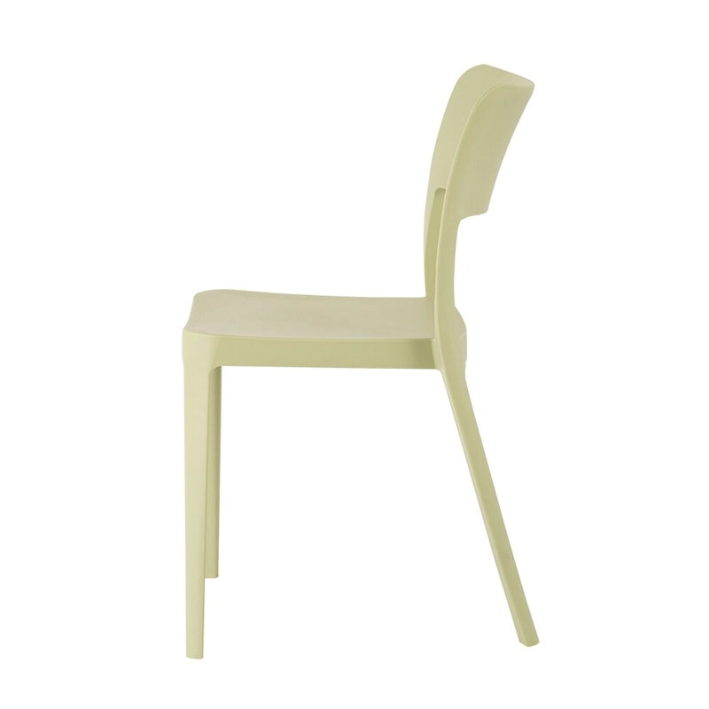 Stackable All-Weather Resin Armless Chair for Indoor and Outdoor, Set of 2