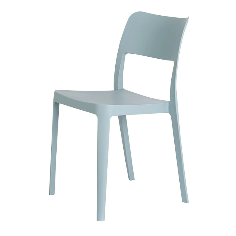 Stackable All-Weather Resin Armless Chair for Indoor and Outdoor, Set of 2