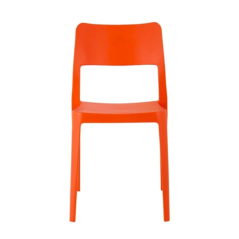 Stackable All-Weather Resin Armless Chair for Indoor and Outdoor, Set of 2