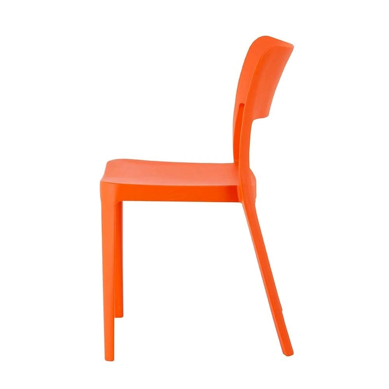 Stackable All-Weather Resin Armless Chair for Indoor and Outdoor, Set of 2