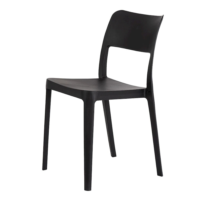 Stackable All-Weather Resin Armless Chair for Indoor and Outdoor, Set of 2