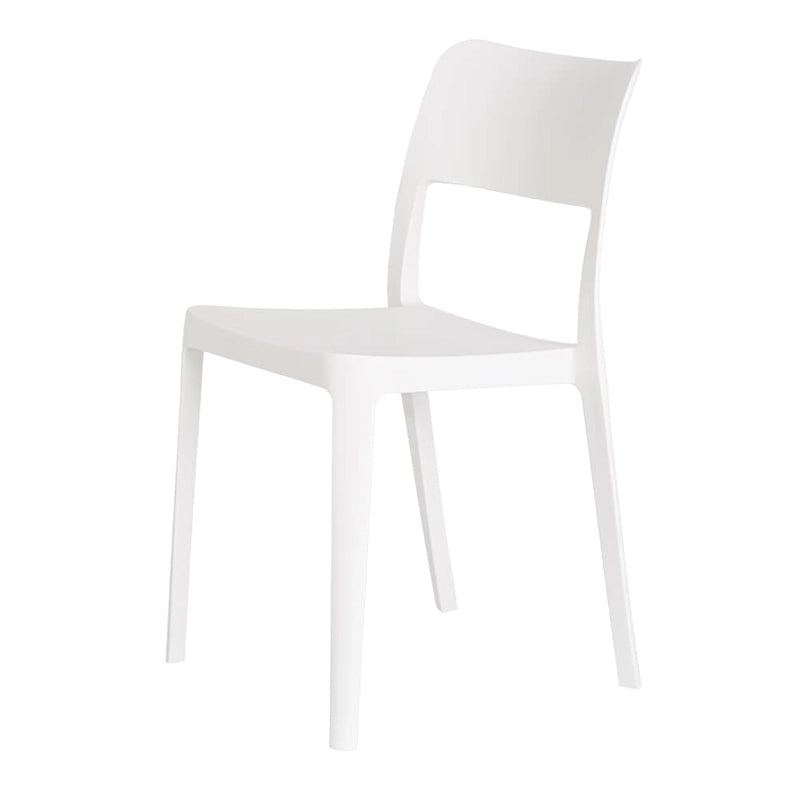 Stackable All-Weather Resin Armless Chair for Indoor and Outdoor, Set of 2