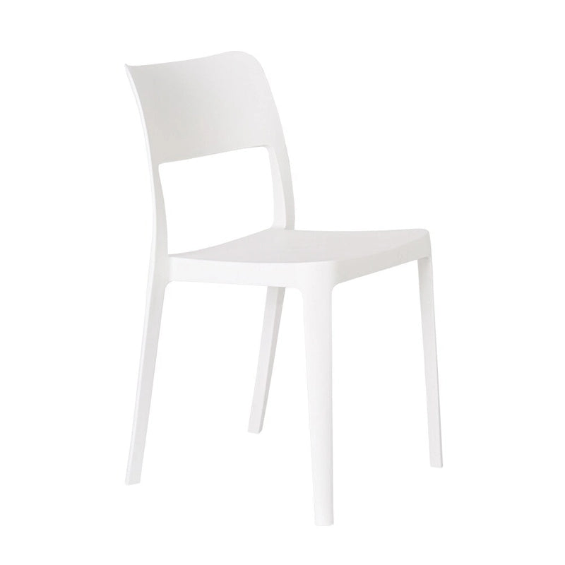 Stackable All-Weather Resin Armless Chair for Indoor and Outdoor, Set of 2