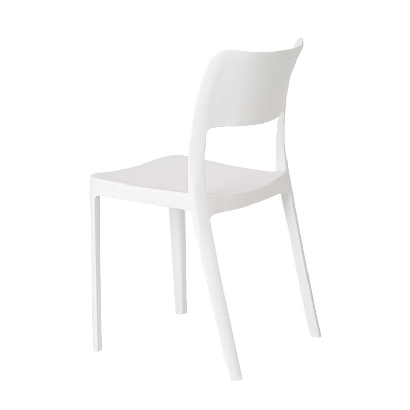 Stackable All-Weather Resin Armless Chair for Indoor and Outdoor, Set of 2