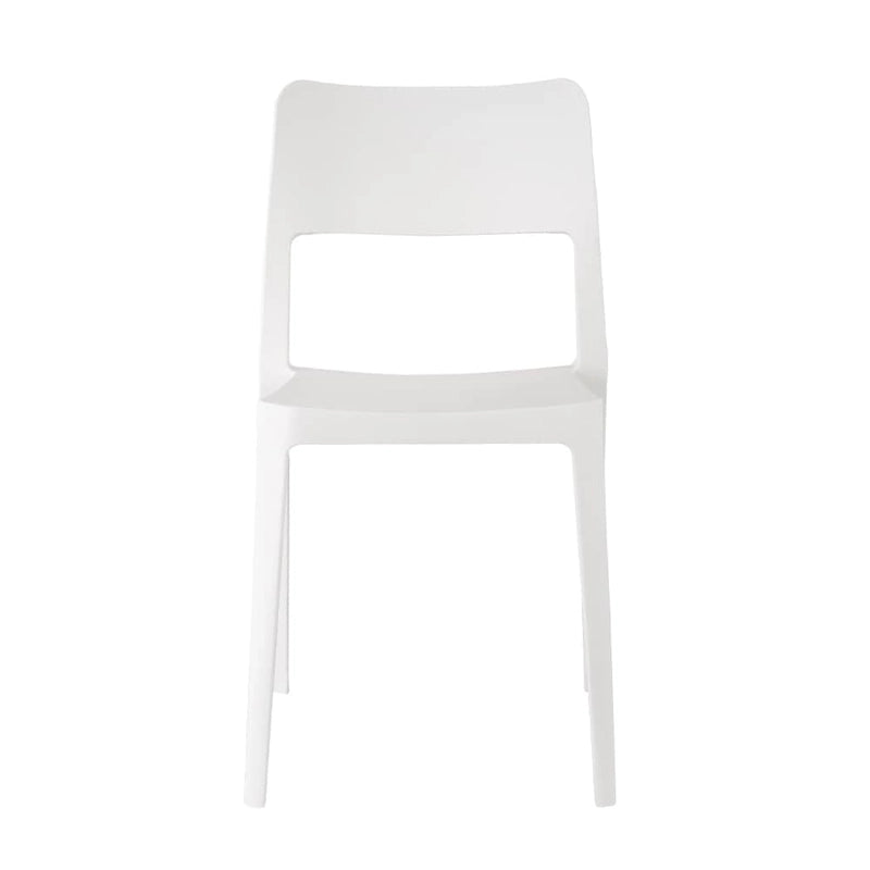 Stackable All-Weather Resin Armless Chair for Indoor and Outdoor, Set of 2