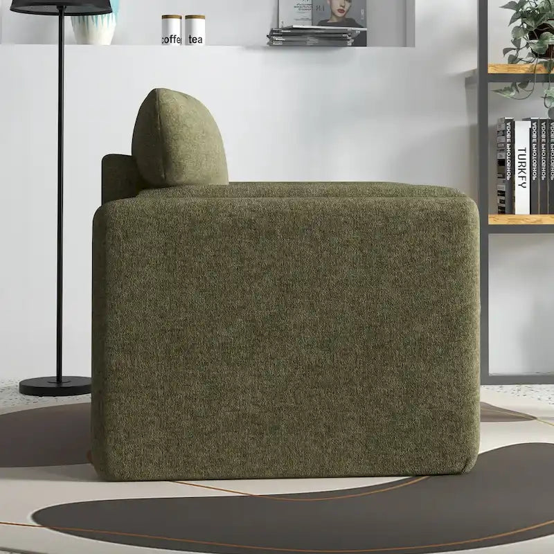Upholstered Accent Armchair Single Sofa for Living Room or Bedroom