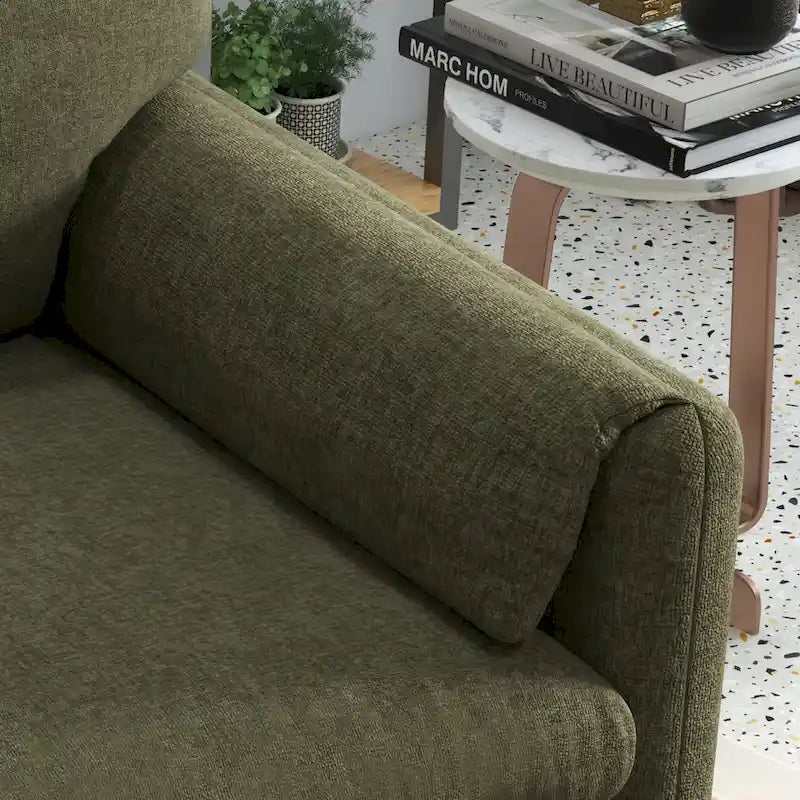 Upholstered Accent Armchair Single Sofa for Living Room or Bedroom